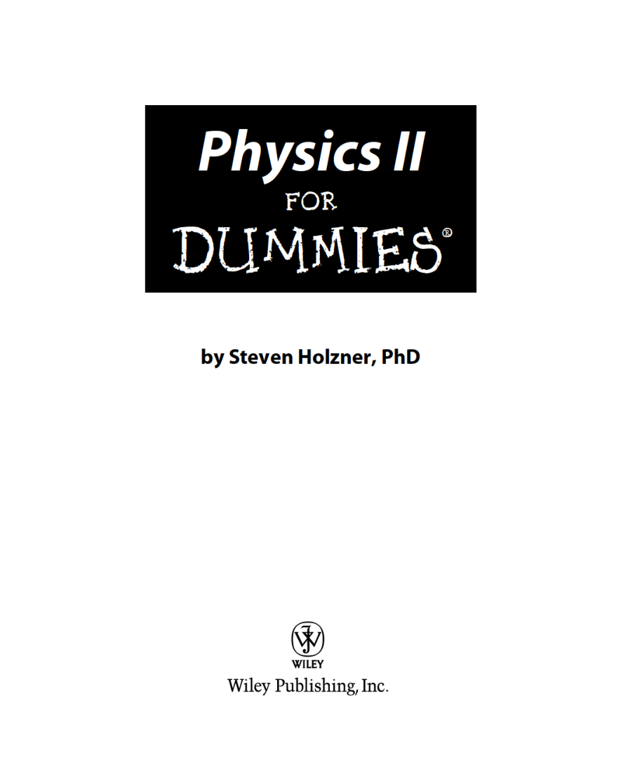 Physics-II For Dummies - Page 3