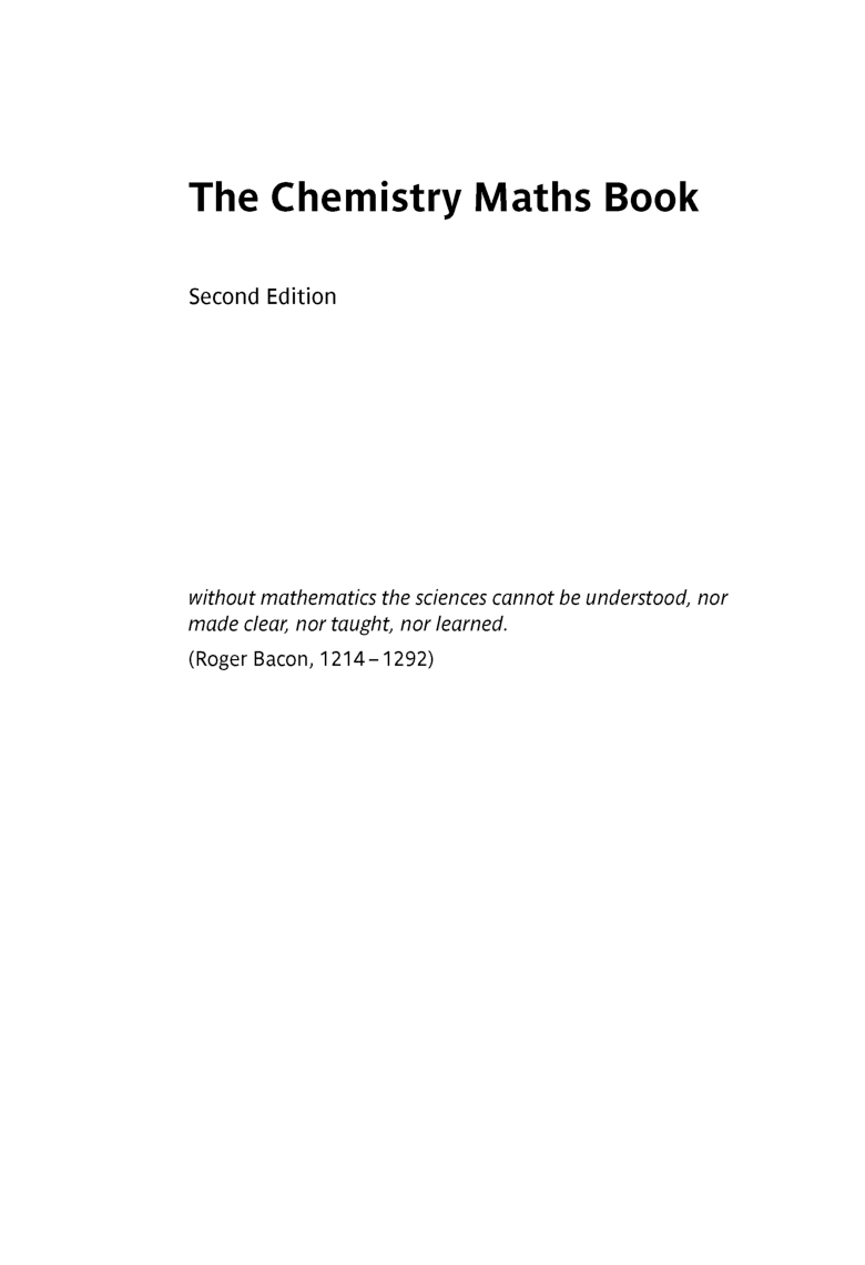 The Chemistry Maths Book - Page 2