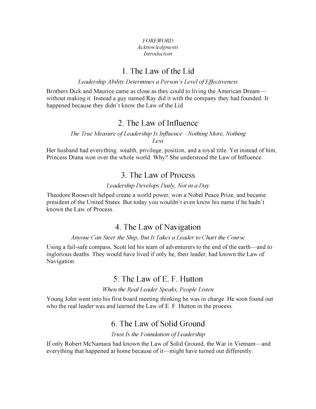 The 21 Irrefutable Laws Of Leadership - Page 3