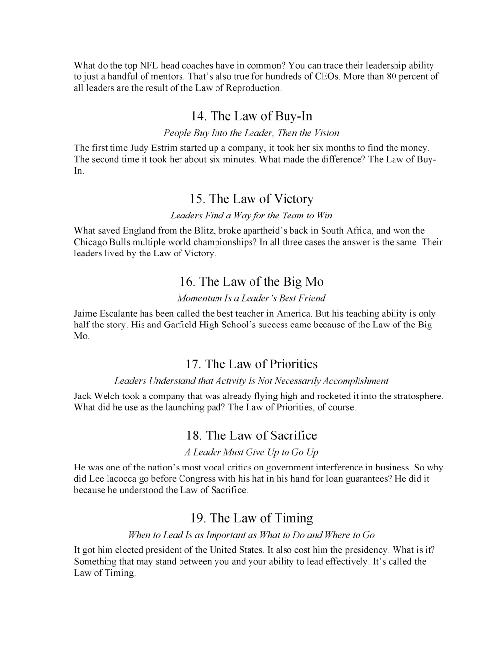 The 21 Irrefutable Laws Of Leadership - Page 5