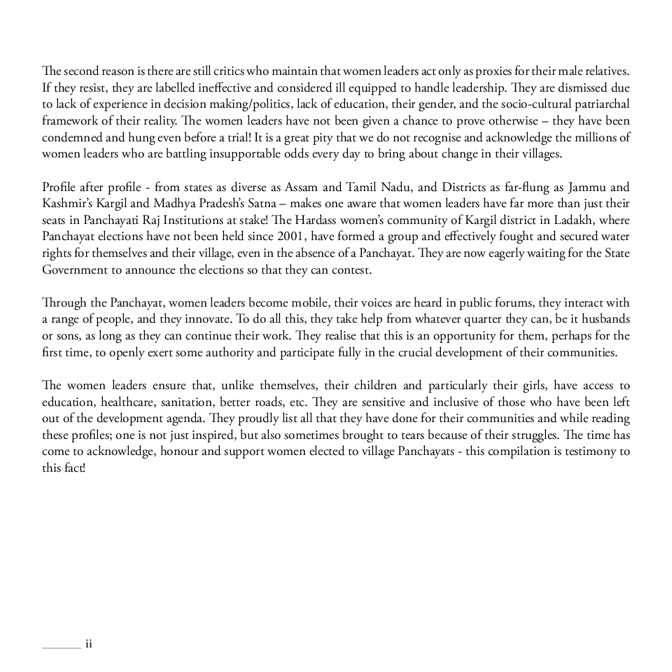 Women  Leaders In Village Panchayats Volume-II - Page 5