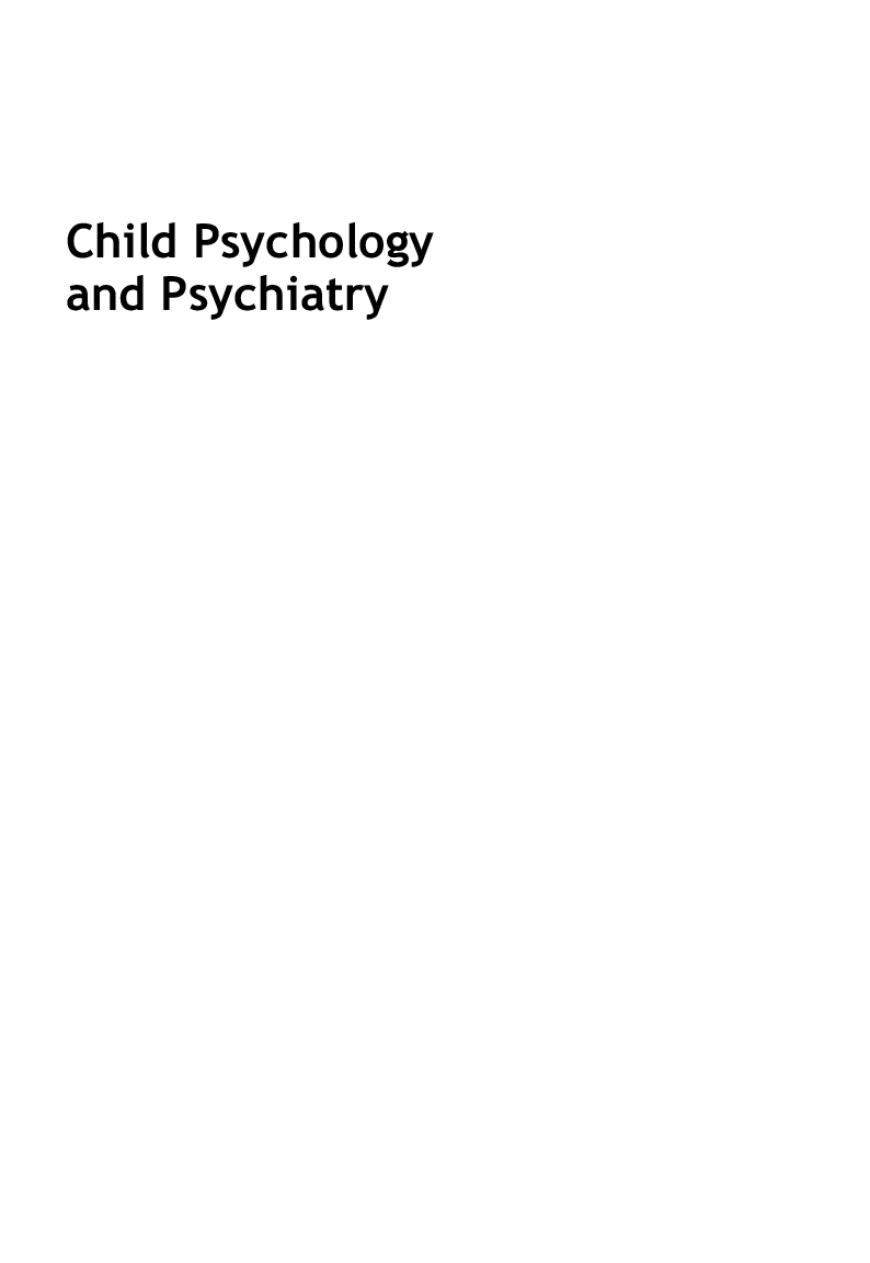 Child Psychology And Psychiatry - Page 3