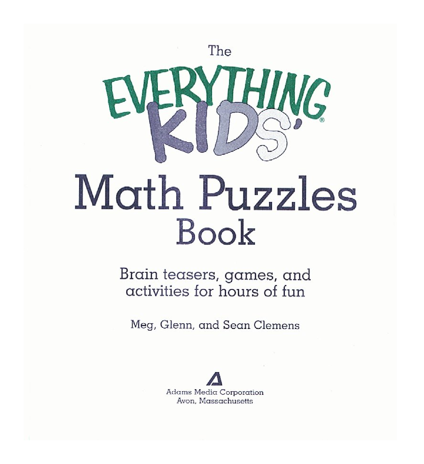 The Everything Kids Math Puzzles Book - Page 3