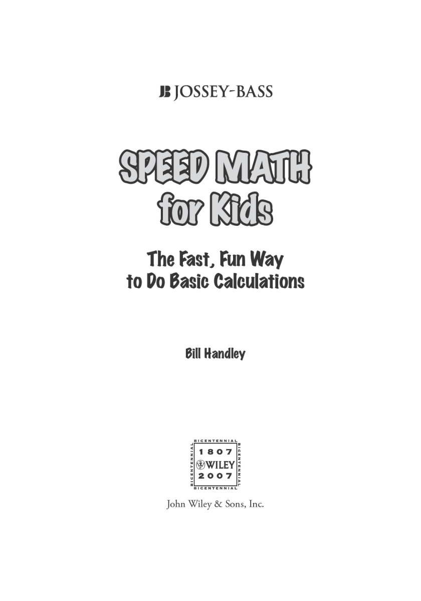 Speed Math For Kids - Page 1
