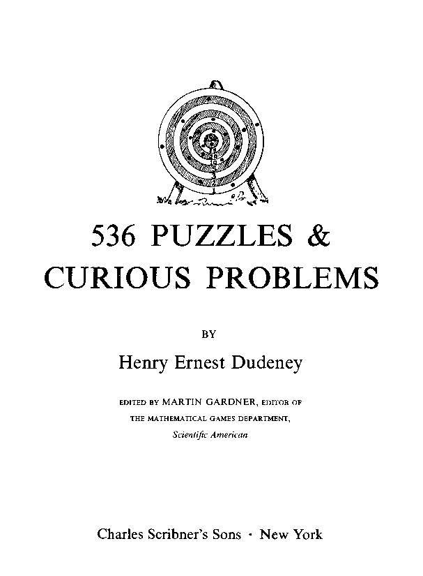536 Puzzles And Curious Problems - Page 2