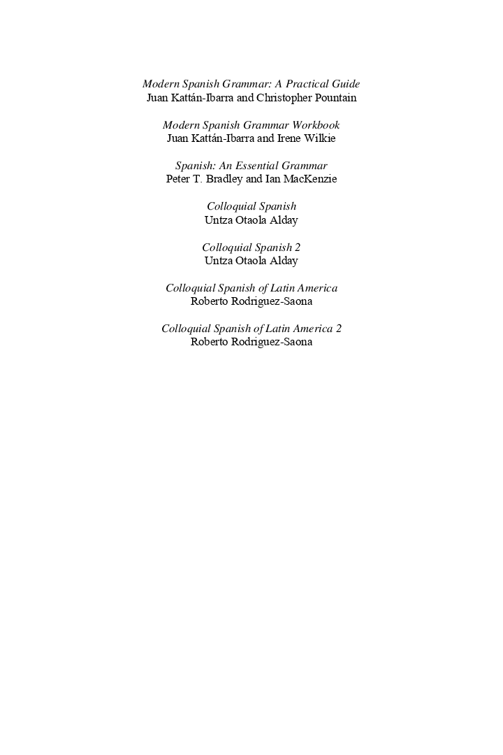 Basic Spanish A Grammar And Workbook - Page 3