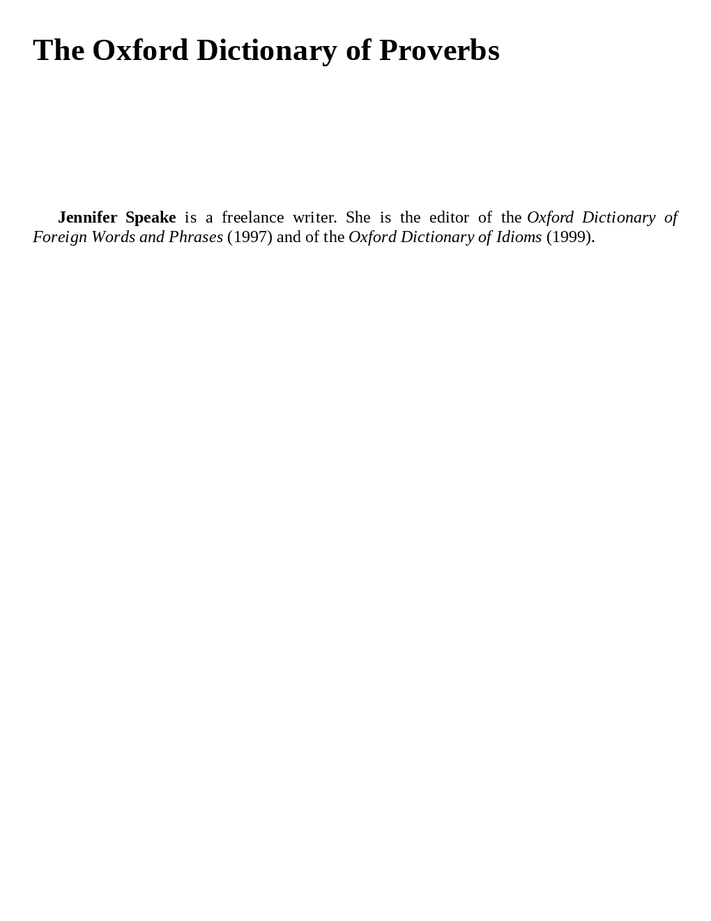 Oxford Dictionary Of Proverbs - Page 2