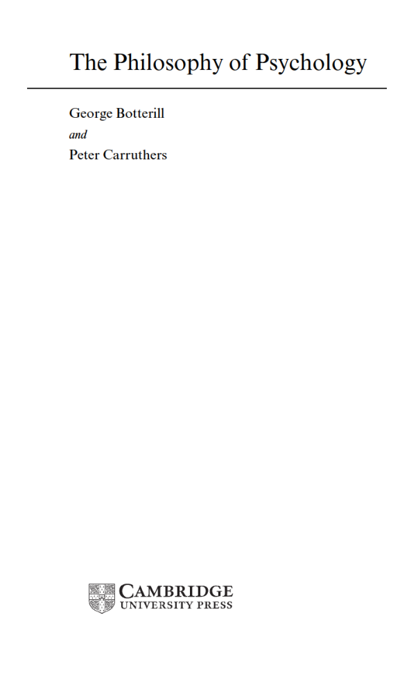 The Philosophy Of Psychology - Page 3