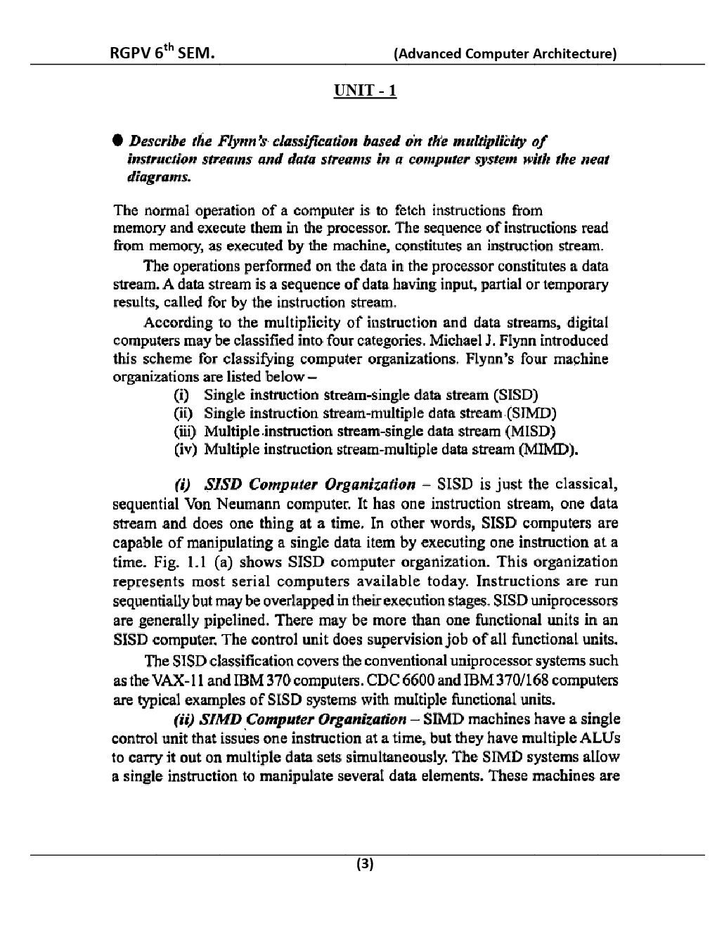 Advanced Computer Architecture For RGPV BE 6th Sem Computer Science Engineering - Page 4