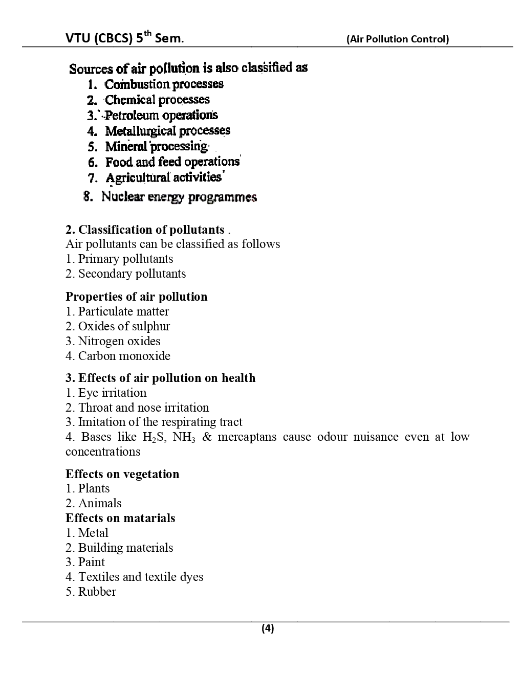Air Pollution And control For VTU BE 5th Sem Civil Engineering - Page 5