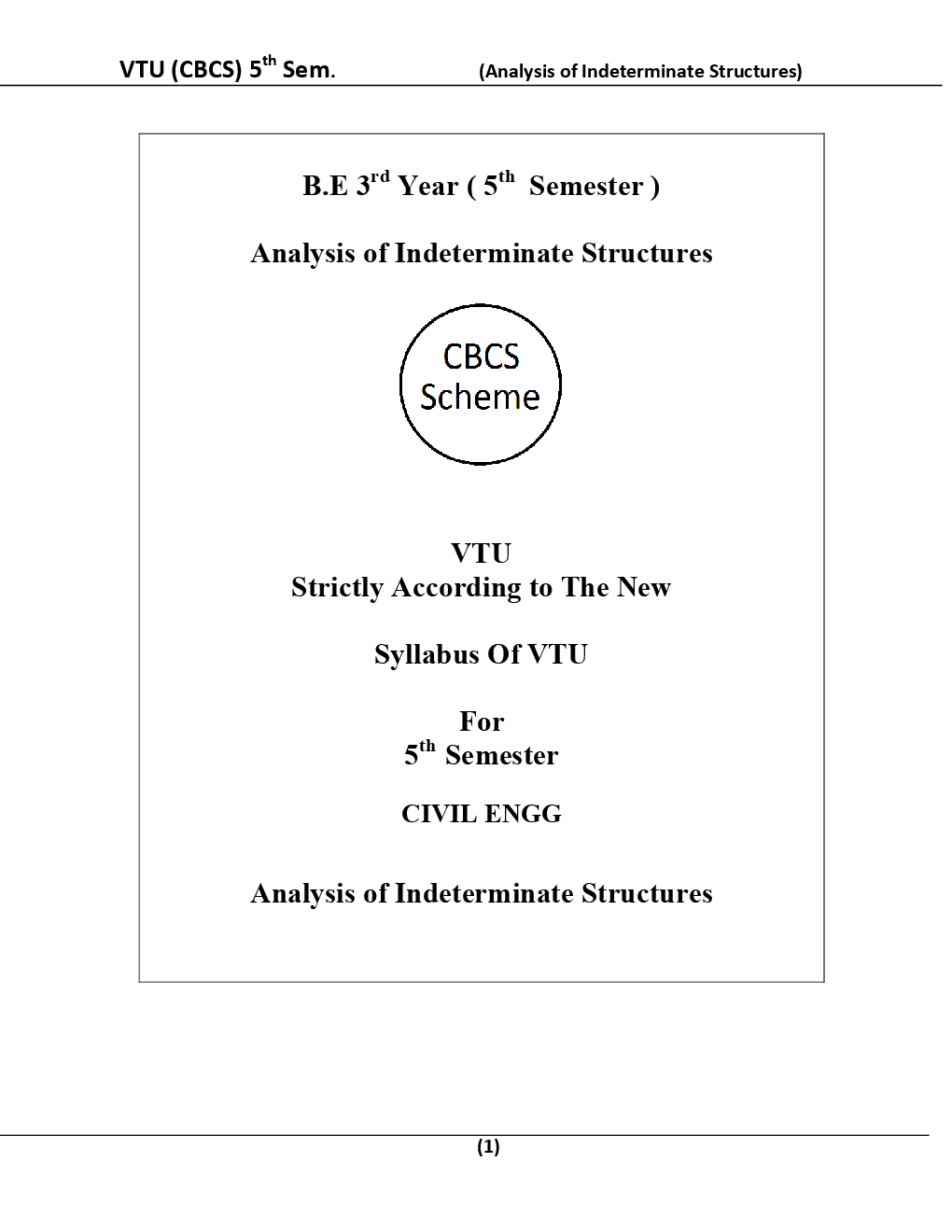 Analysis Of Indeterminate Structures For VTU BE 5th Sem Civil Engineering - Page 2