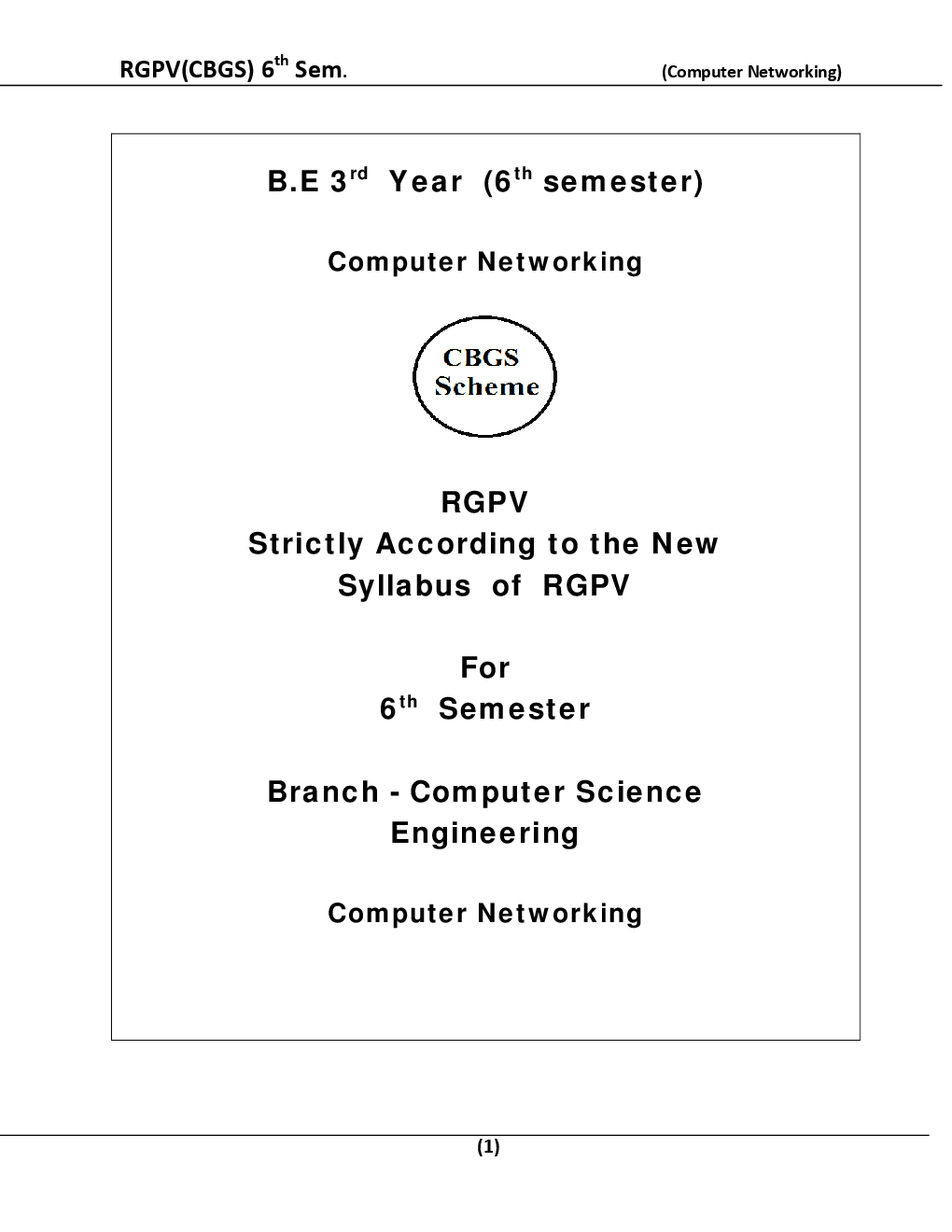 Computer Networking For RGPV BE 6th Sem Computer Science Engineering - Page 2