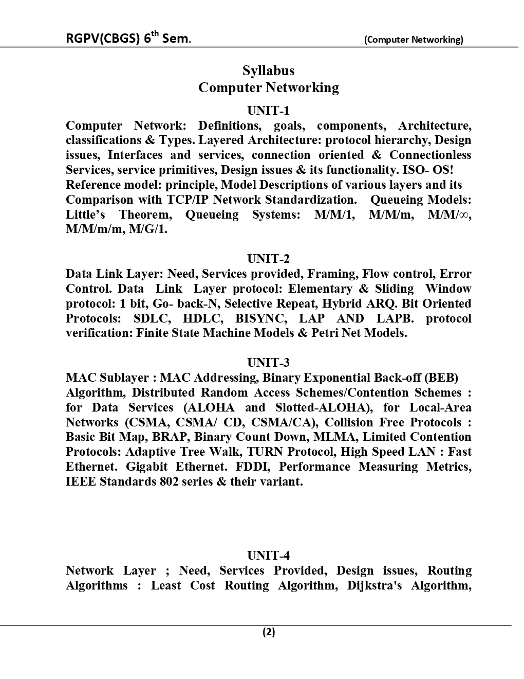 Computer Networking For RGPV BE 6th Sem Computer Science Engineering - Page 3