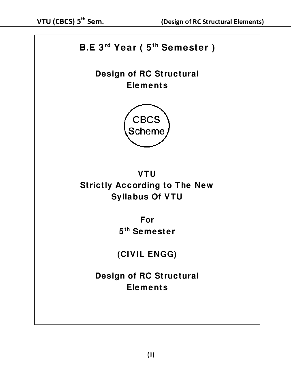 Design Of RC Structural Elements For VTU BE 5th Sem Civil Engineering - Page 2