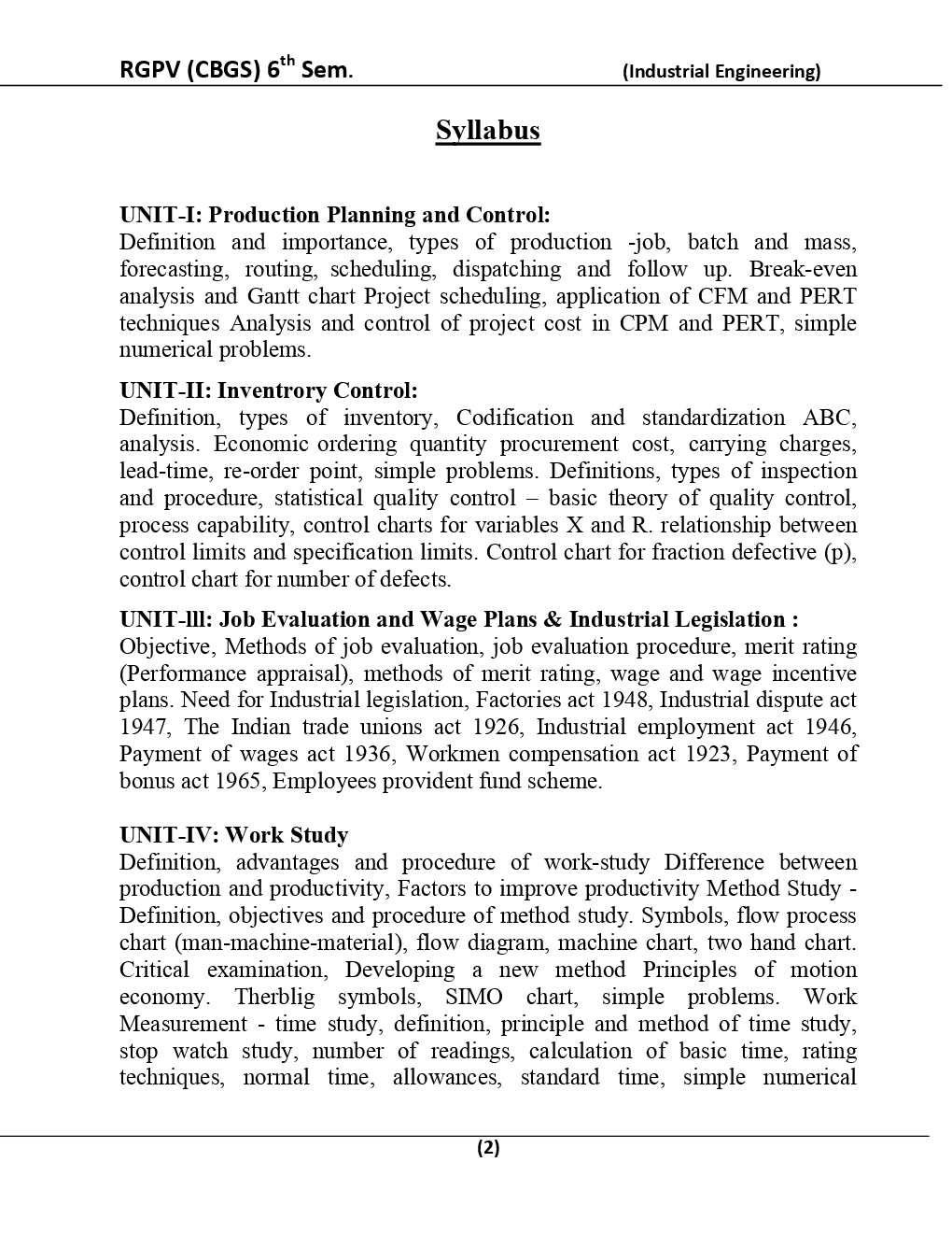 Industrial Engineering For RGPV BE 6th Sem Mechanical Engineering - Page 3