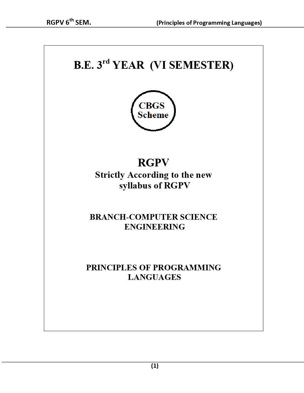 Principles Of Programming Languages For RGPV BE 6th Sem Computer Science Engineering - Page 2