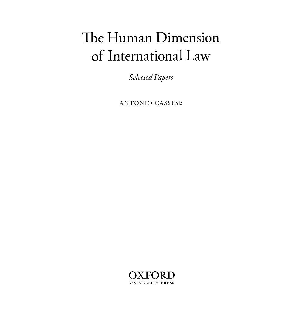 The Human Dimension Of International Law - Page 3