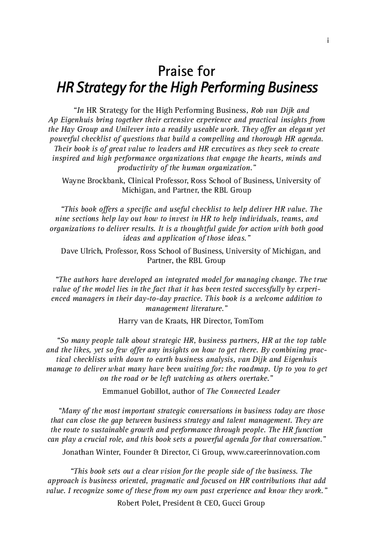 Hr Strategy For The High Performing Business - Page 2