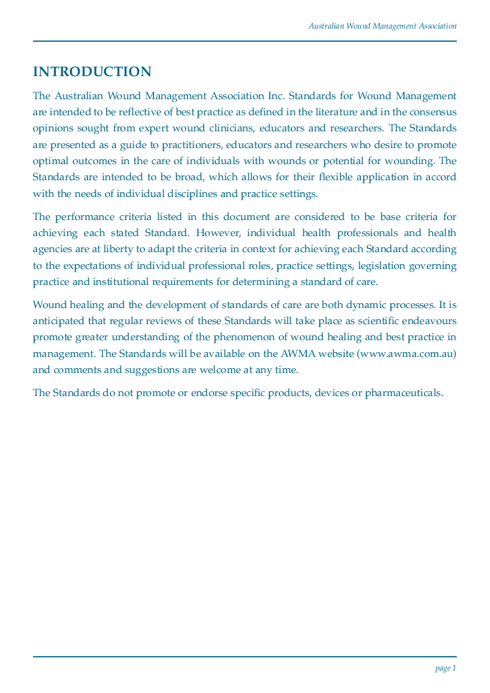 Standards For Wound Management - Page 5