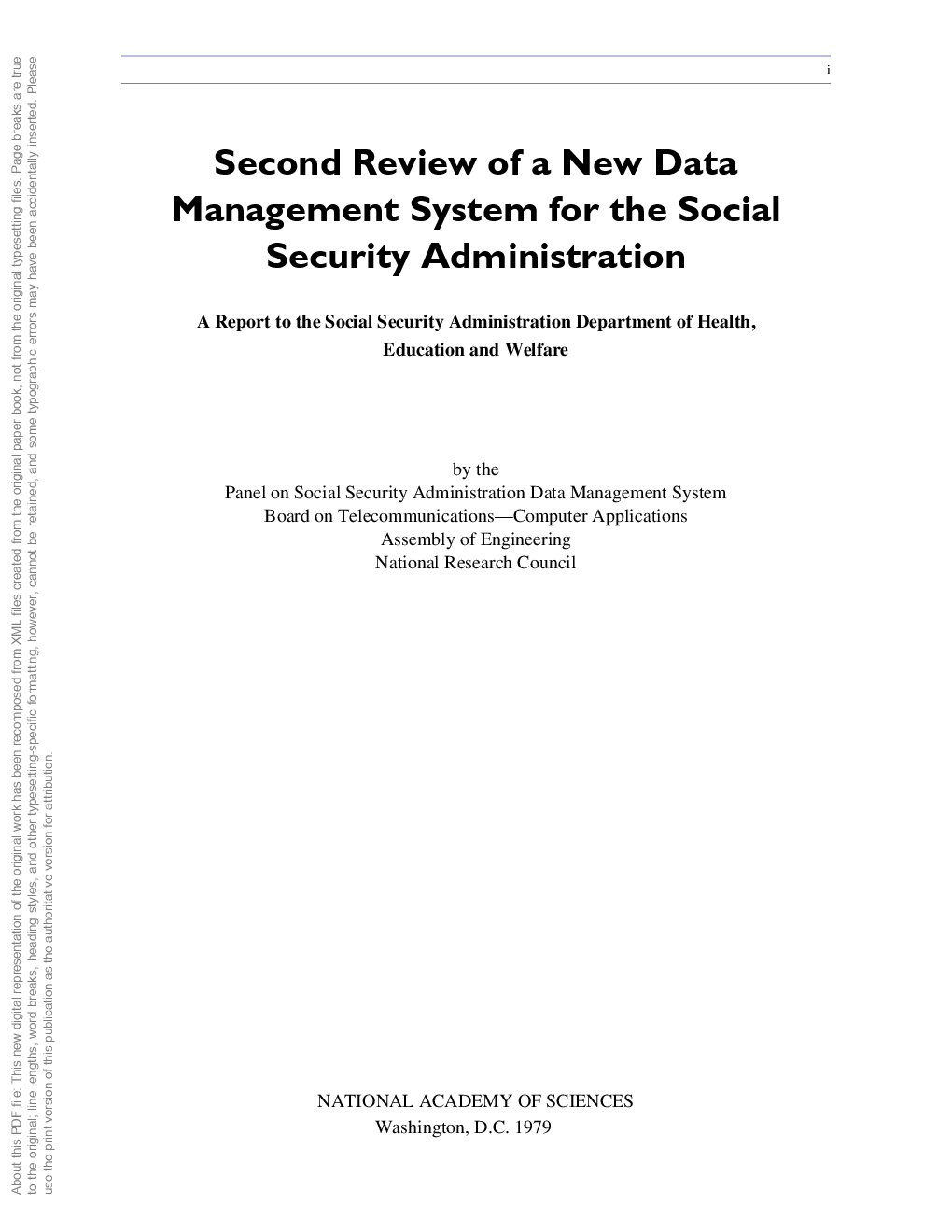 Second Review Of A New Data Management System For The Social Security Administration - Page 2