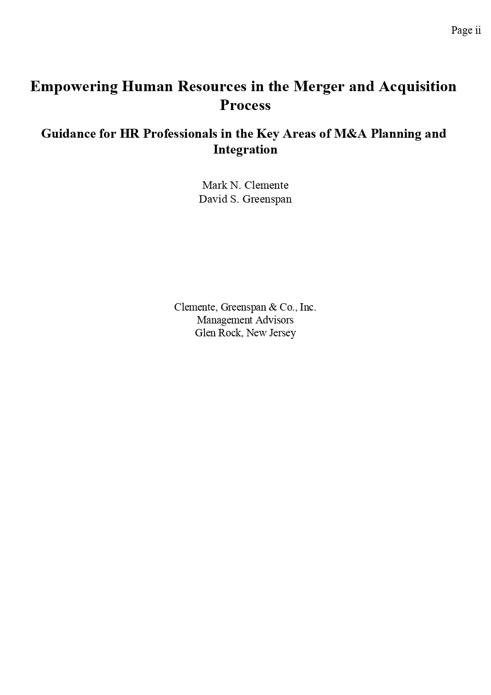 Empowering Human Resources In The Merger And Acquisition Process - Page 2