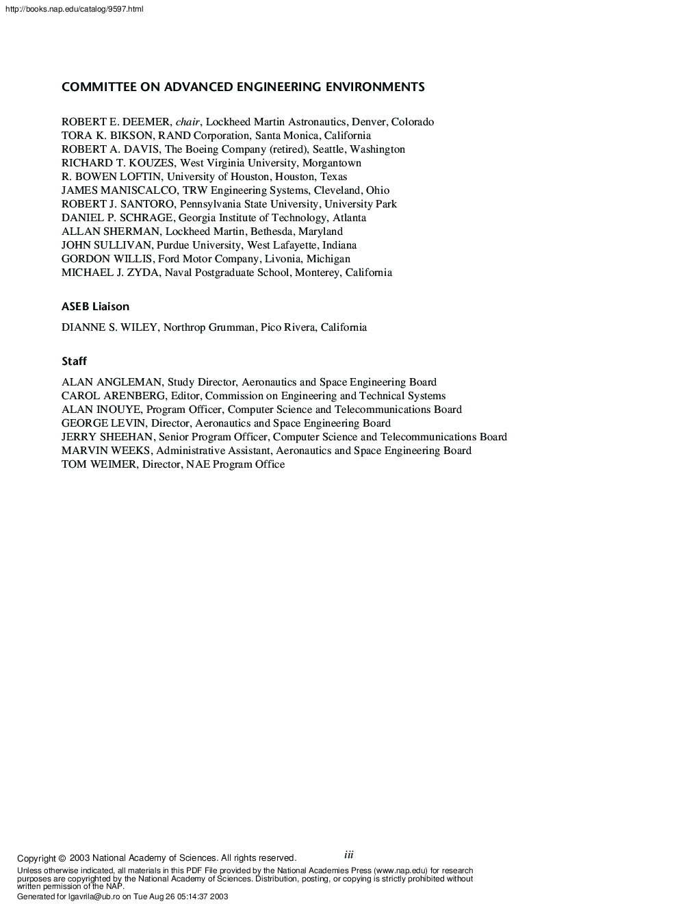 Advanced Engineering Environments Achieving The Vision - Page 3