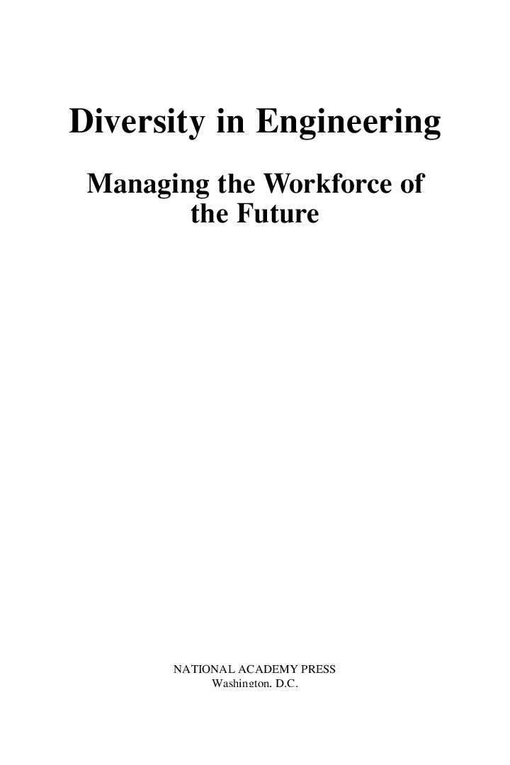 Diversity In Engineering Managing The Workforce Of The Future  - Page 2
