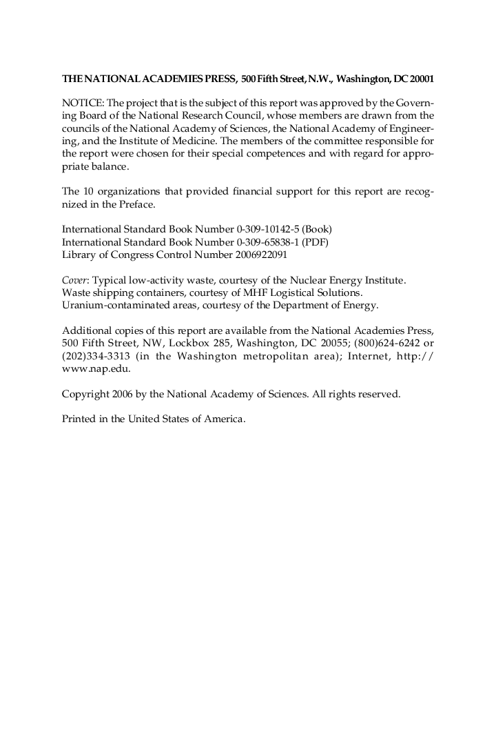 Improving The Regulation And Management Of Law-activity Radioactive Wastes - Page 3