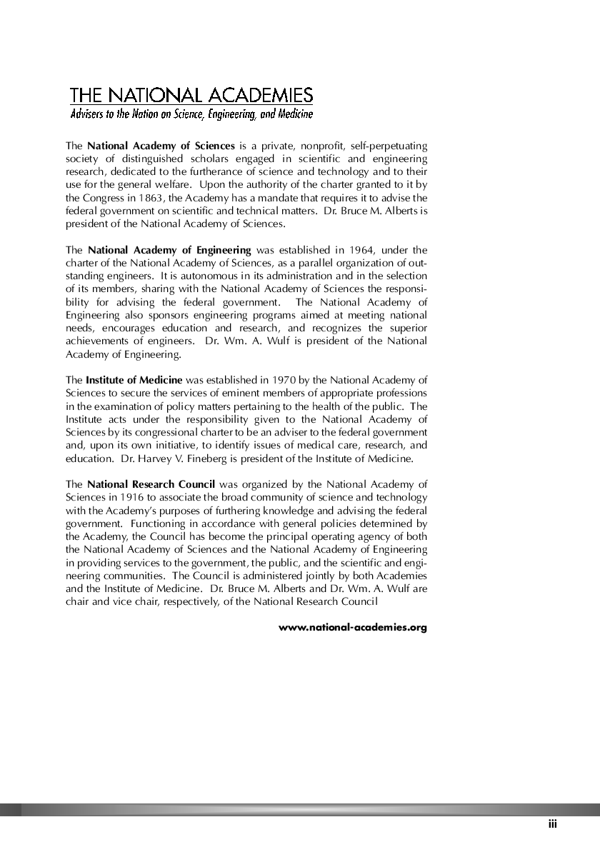 Improving The Scientific Basis For Managing Doe’s Excess Nuclear Materials And Spent Nuclear Fuel - Page 4