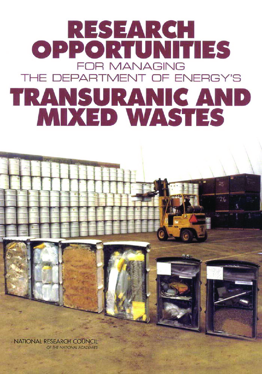 Research Opportunities For Managing The Department Of Energys Transuranic And Mixed Wastes - Page 1