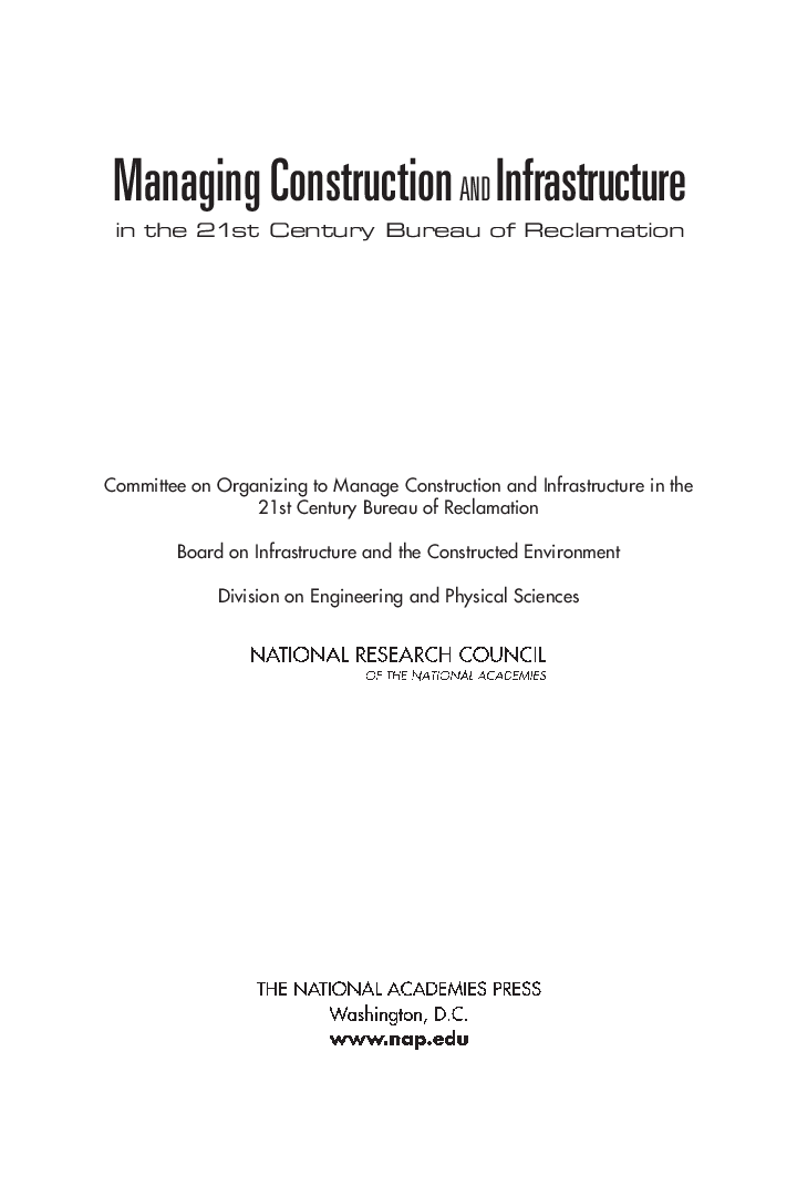 Managing Construction And Infrastructure In The 21st Century Bureau Of Reclamation - Page 2