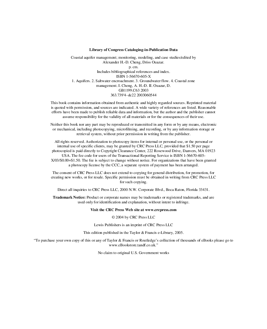 Coastal Aquifer Management - Page 4