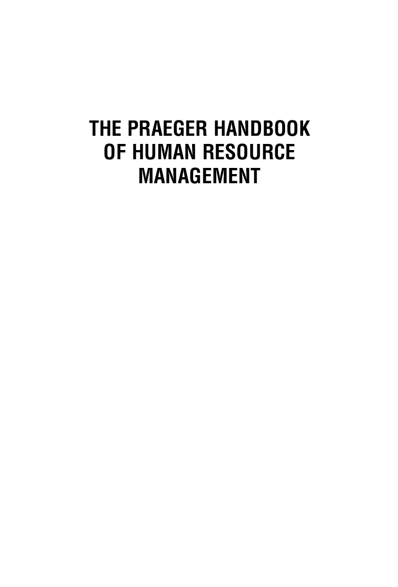 The Praeger Handbook Of Human Resource Management - Page 2