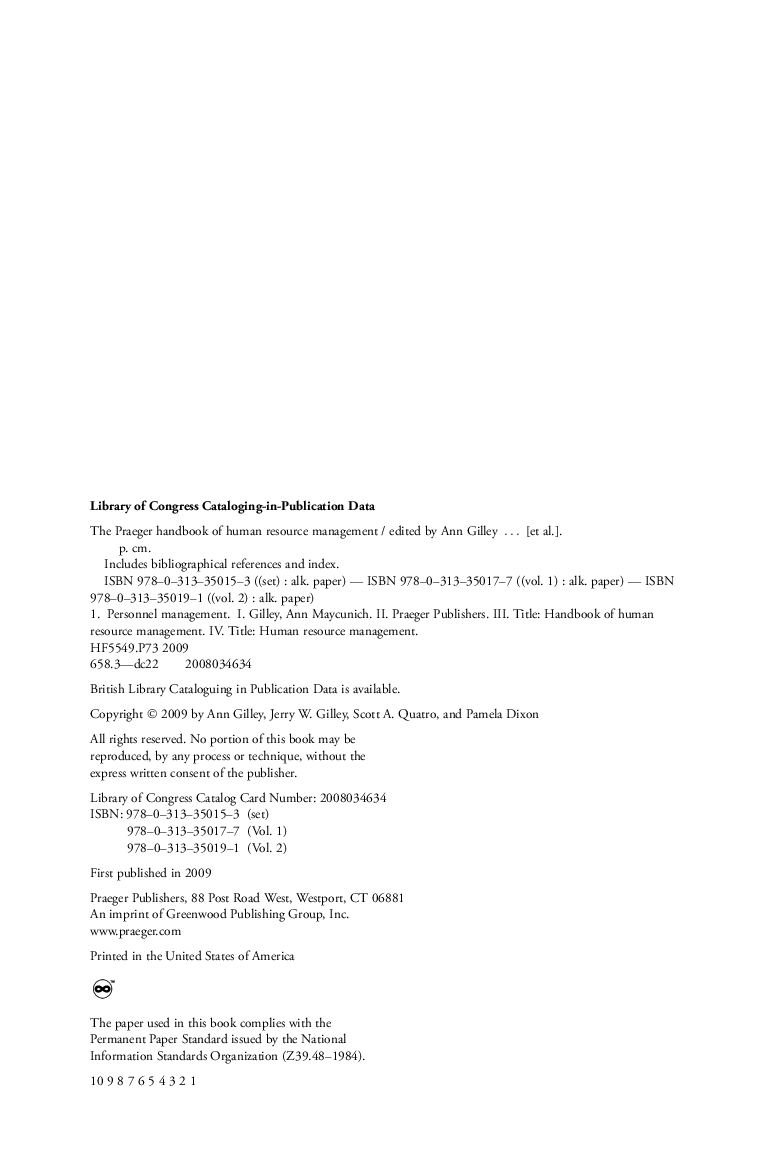 The Praeger Handbook Of Human Resource Management - Page 5