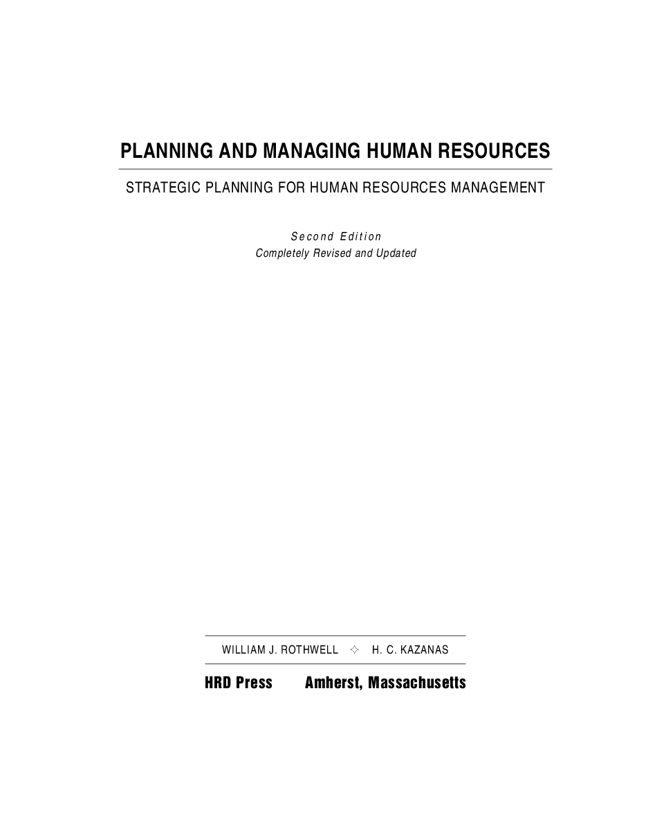 Planning And Managing Human Resources - Page 2