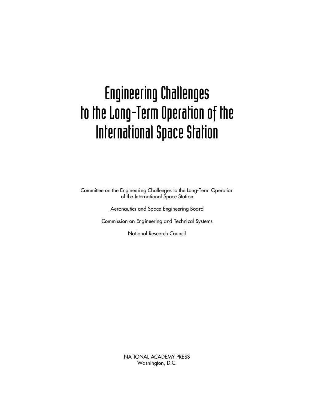 Engineering Challenges To The Long-term Operation Of The International Space Station - Page 2