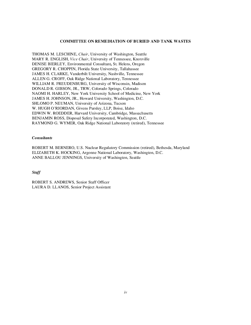 Long Term Institutional Management Of U.S. Department Of Energy Legacy Waste Sites - Page 5