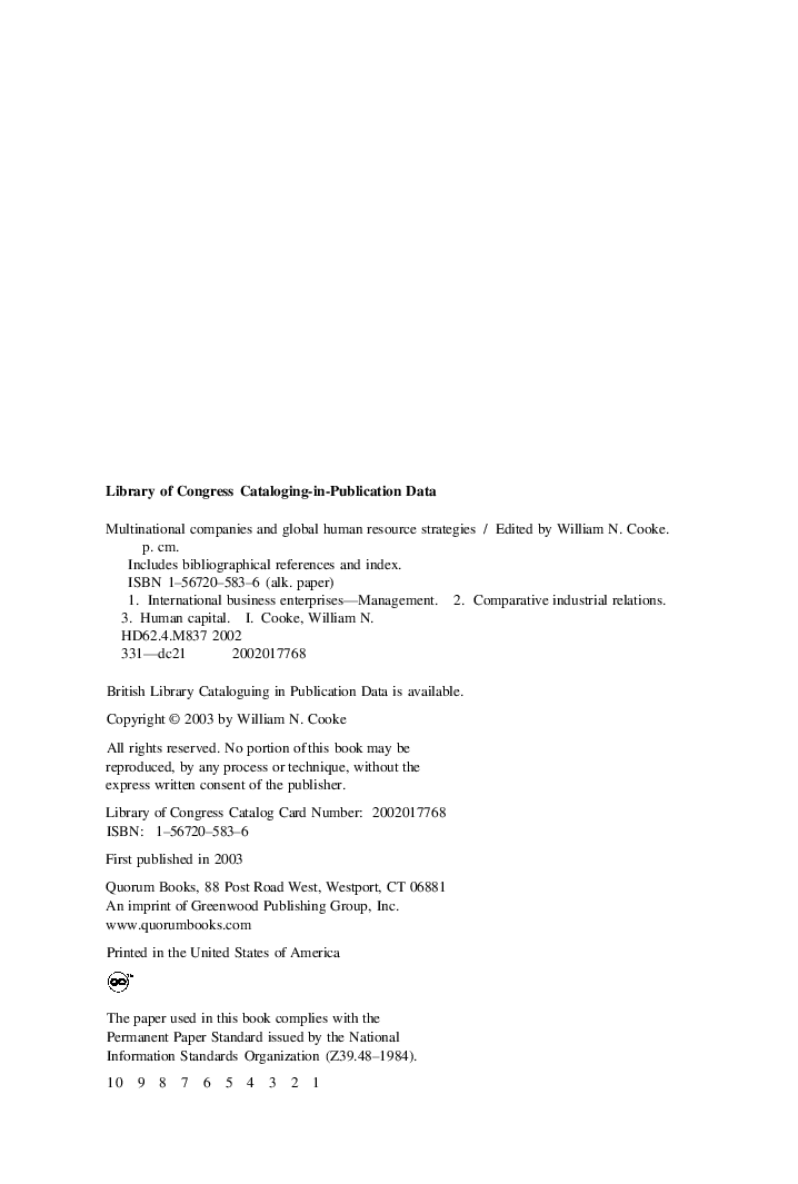 Multinational Companies And Global Human Resource Strategies - Page 4