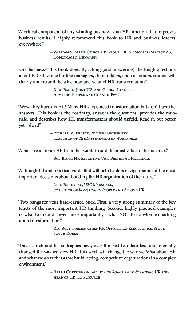 HR Transformation Building Human Resources From The Outside In - Page 2
