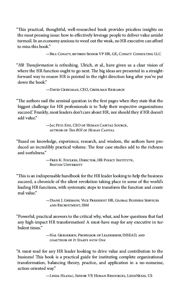 HR Transformation Building Human Resources From The Outside In - Page 3