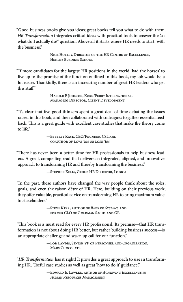 HR Transformation Building Human Resources From The Outside In - Page 4