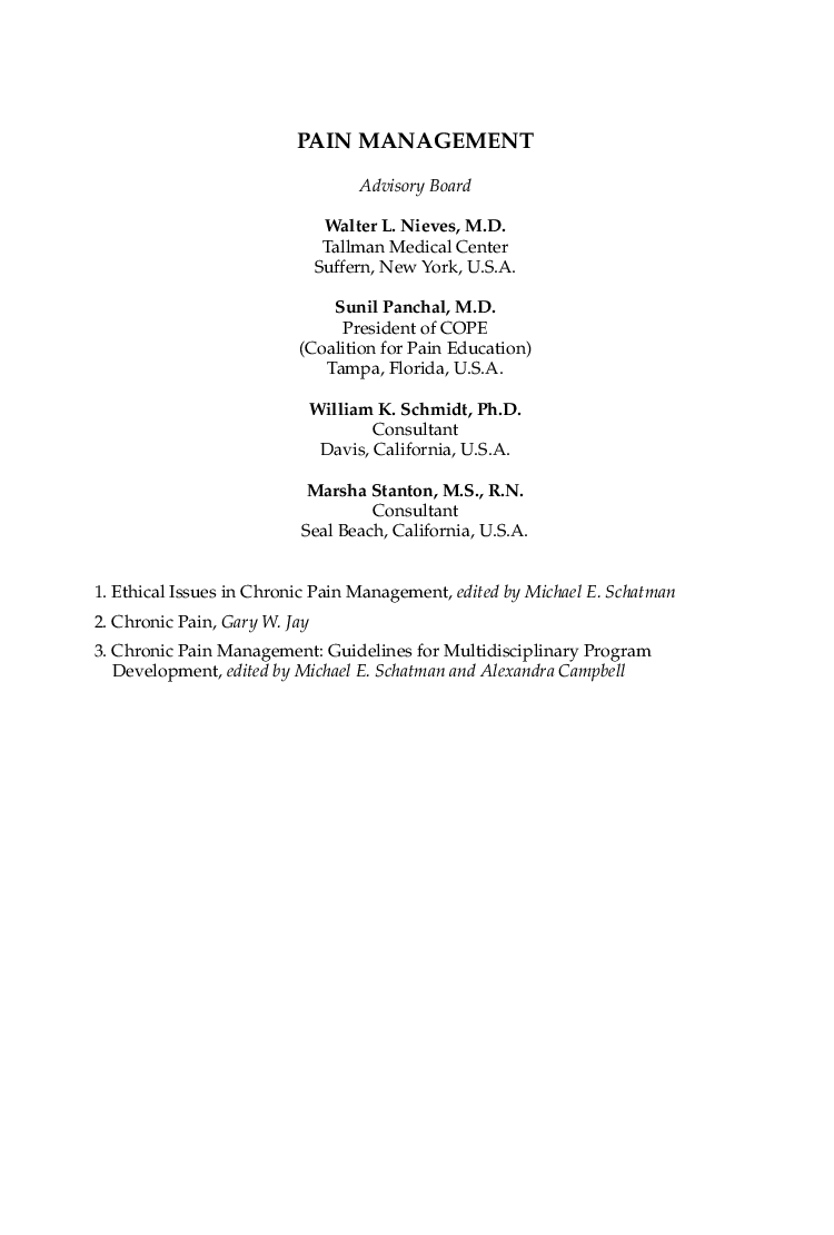 Chronic Pain Management Guidelines For Multidisciplinary Program Development - Page 2