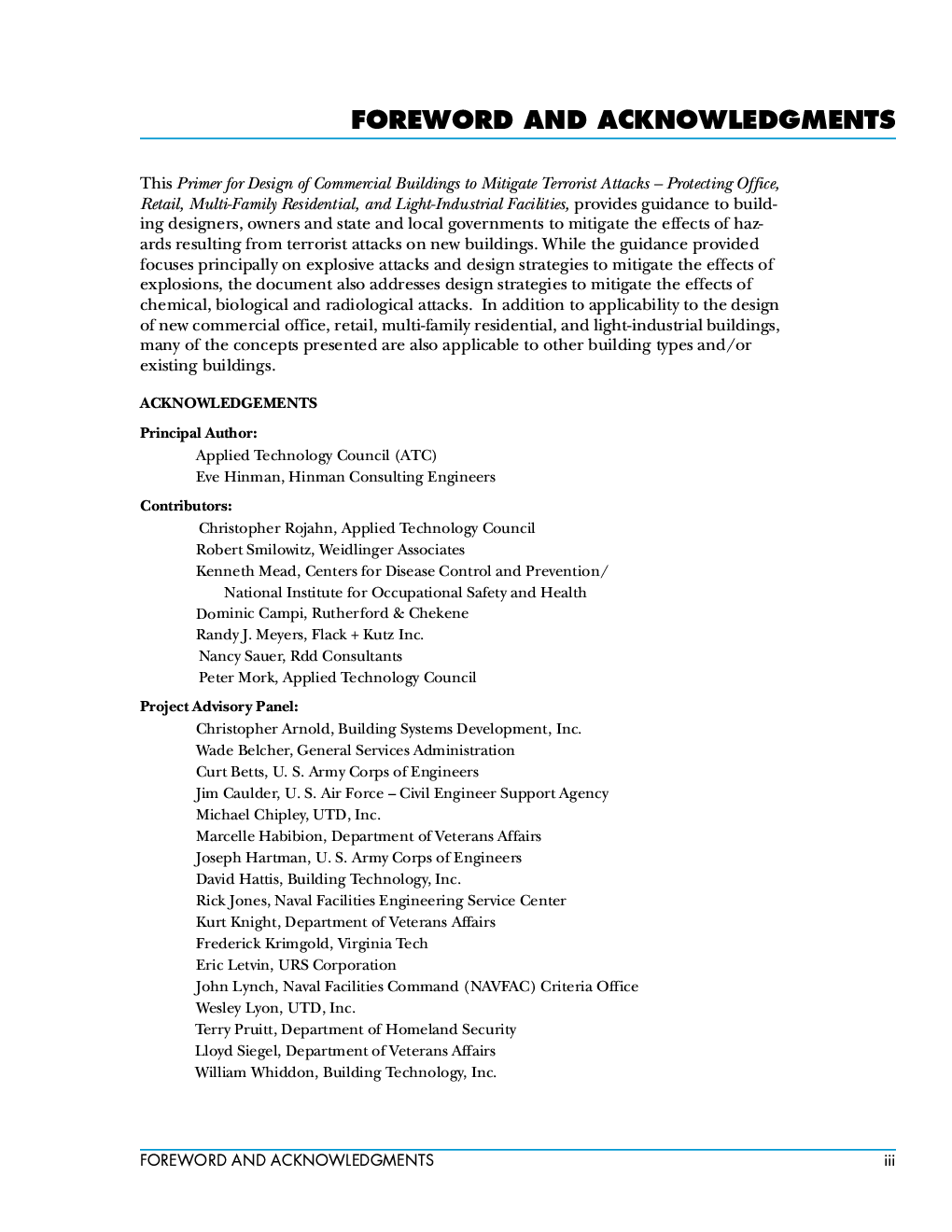 Primer For Design Of Commercial Buildings To Mitigate Terrorist Attacks - Page 5