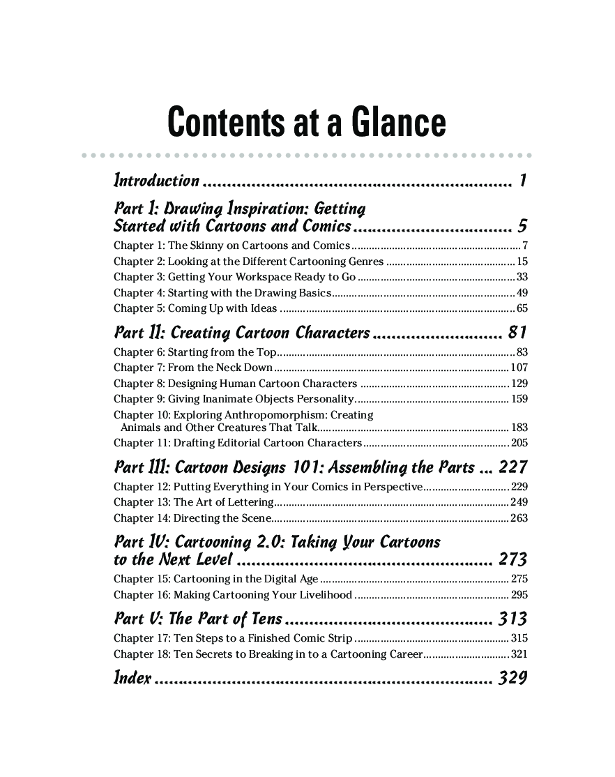 Drawing Cartoons & Comics For Dummies - Page 5