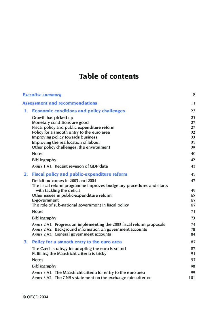 OECD Economic Surveys Czech Republic - Page 4
