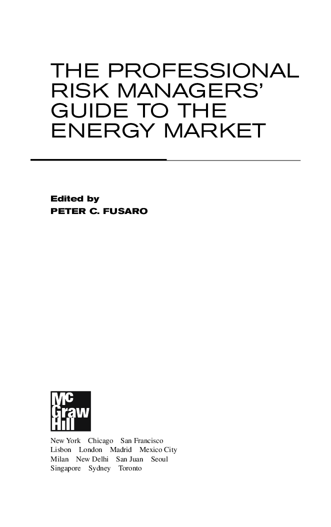 The Professional Risk Managers’ Guide To The Energy Market - Page 4