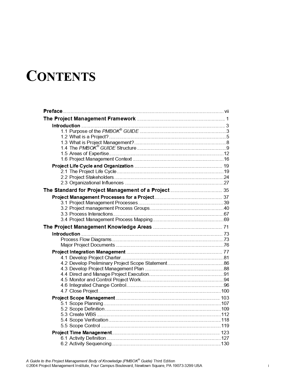 A Guide To The Project Management Body Of Knowledge 3rd Edition - Page 5