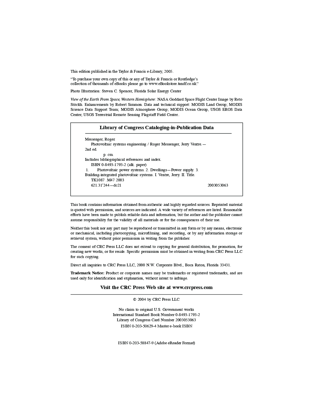 Photovoltaic Systems Engineering Second Edition - Page 5