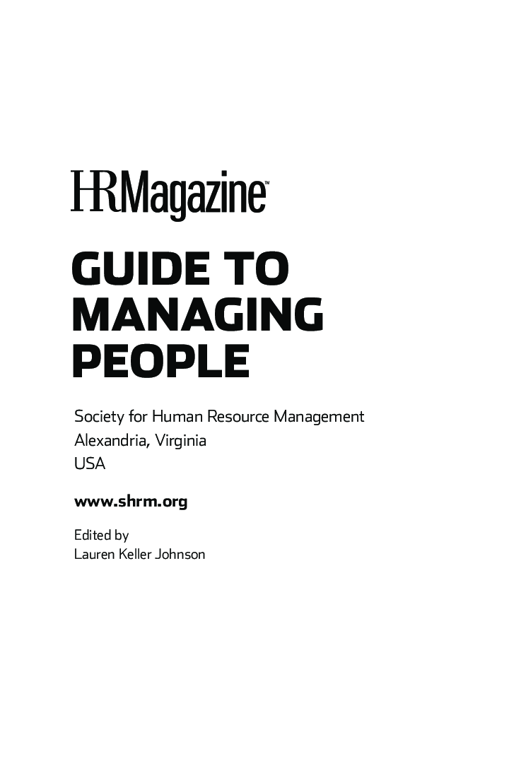HR Magazine Guide to Managing People - Page 4
