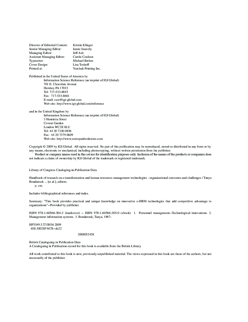 Handbook Of Research On E-transformation And Human Resources Management Technologies Organizational Outcomes And Challenges - Page 3